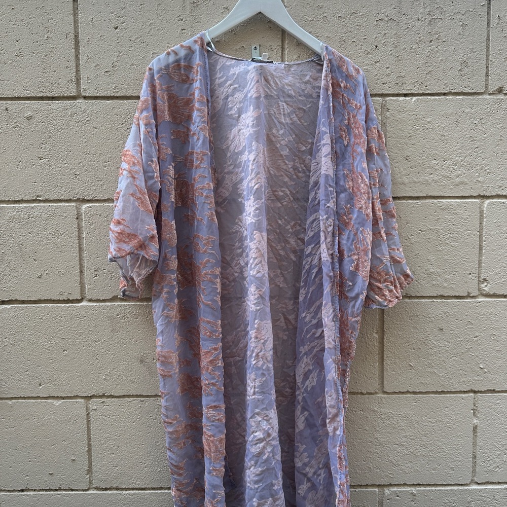 Dreamy Purple and Pink Floral Robe
